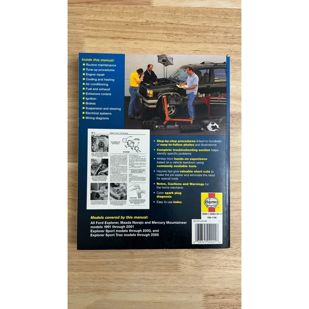 Haynes Repair Manual Ford Explorer 1991-2001 36024 Mazda Navajo‎ Mercury SUV